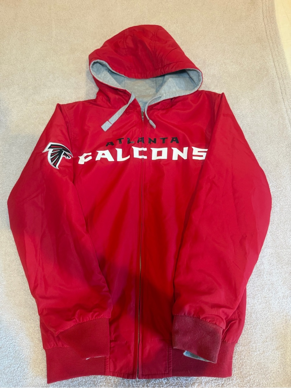 QVC Red Atlanta Falcons Hooded Zip Jacket